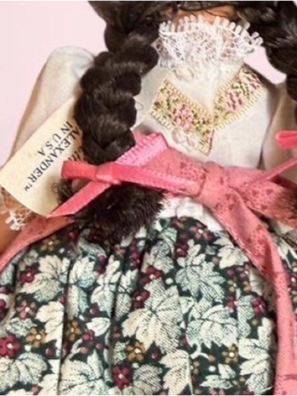 Madame Alexander Brigetta Pink Dress Doll with Black Hair and White Blouse - Picture 4 of 7
